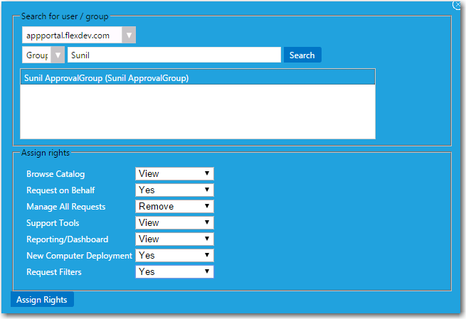 Catalog Security Pop-Up Dialog Box